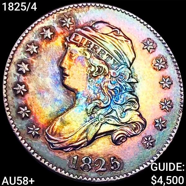 1825/4 Capped Bust Quarter AU58+ (1 of 2)