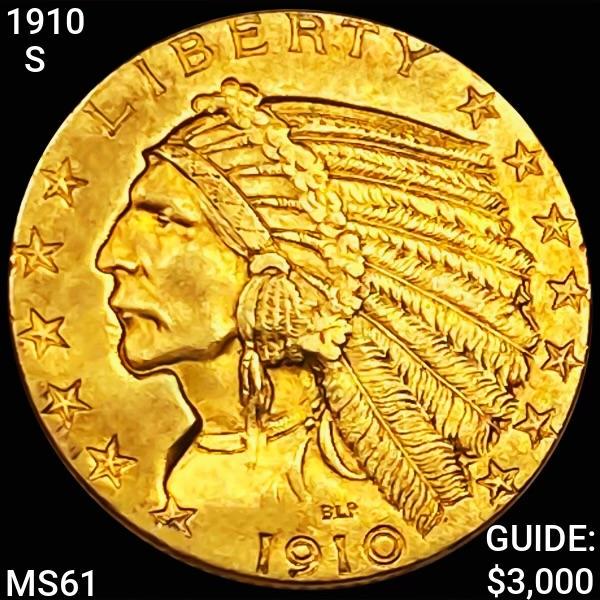 1910-S $5 Gold Half Eagle MS61 (1 of 2)