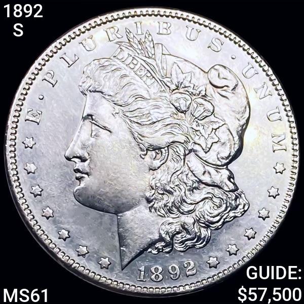 1892-S Morgan Silver Dollar MS61 (1 of 2)