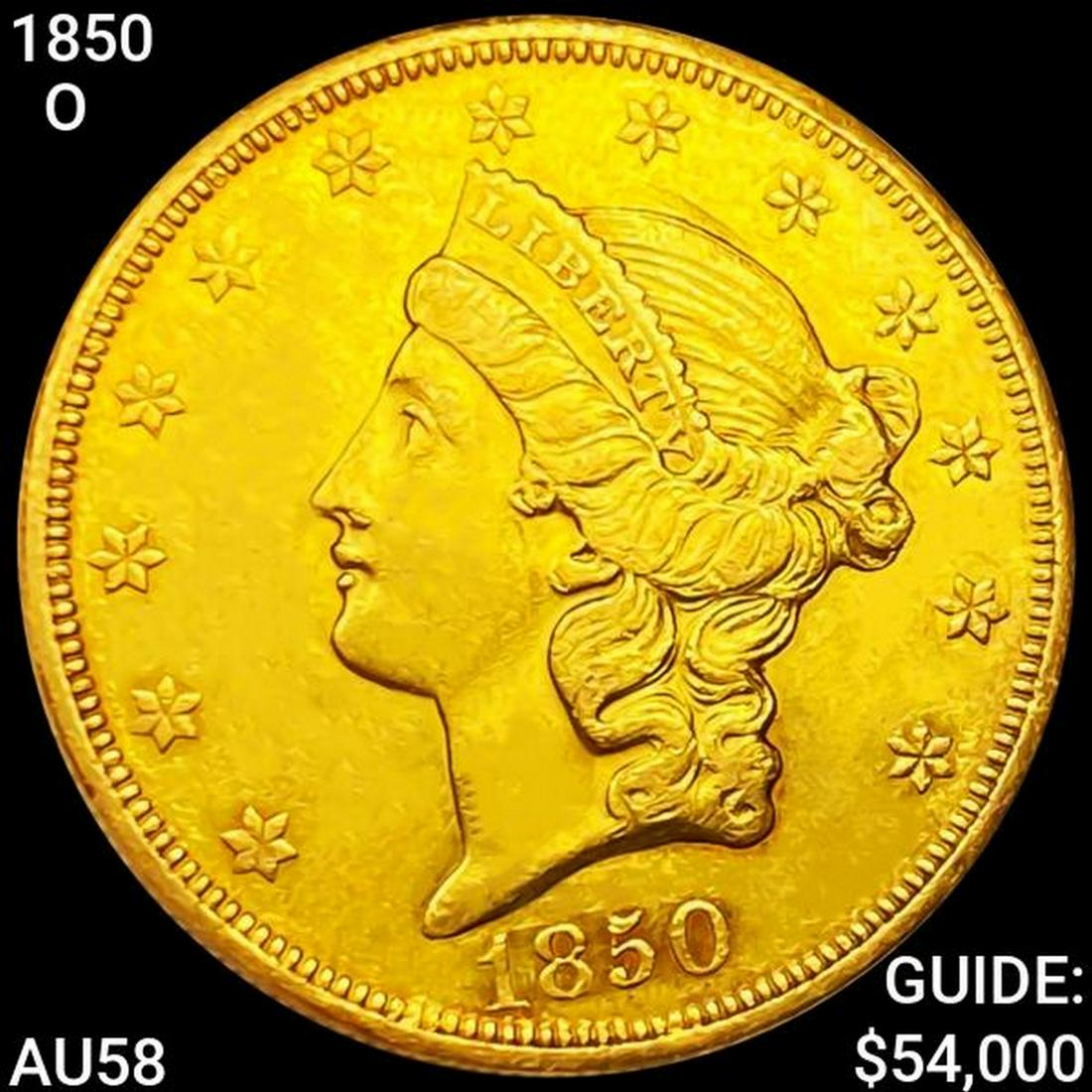 1850-O $20 Gold Double Eagle CHOICE AU (1 of 2)