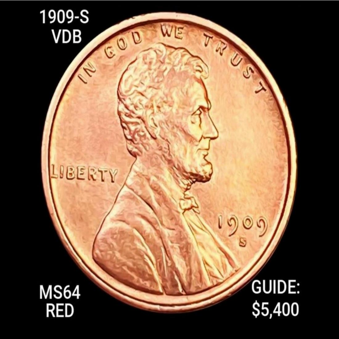 1909-S Lincoln Wheat Cent CHOICE BU RED (1 of 2)