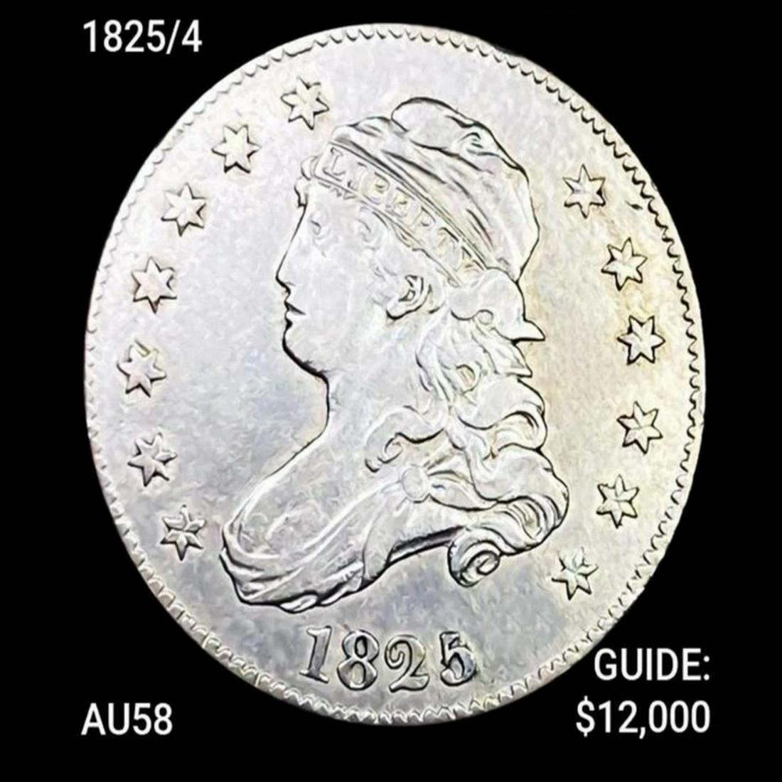 1825/4 Capped Bust Quarter CHOICE AU (1 of 2)