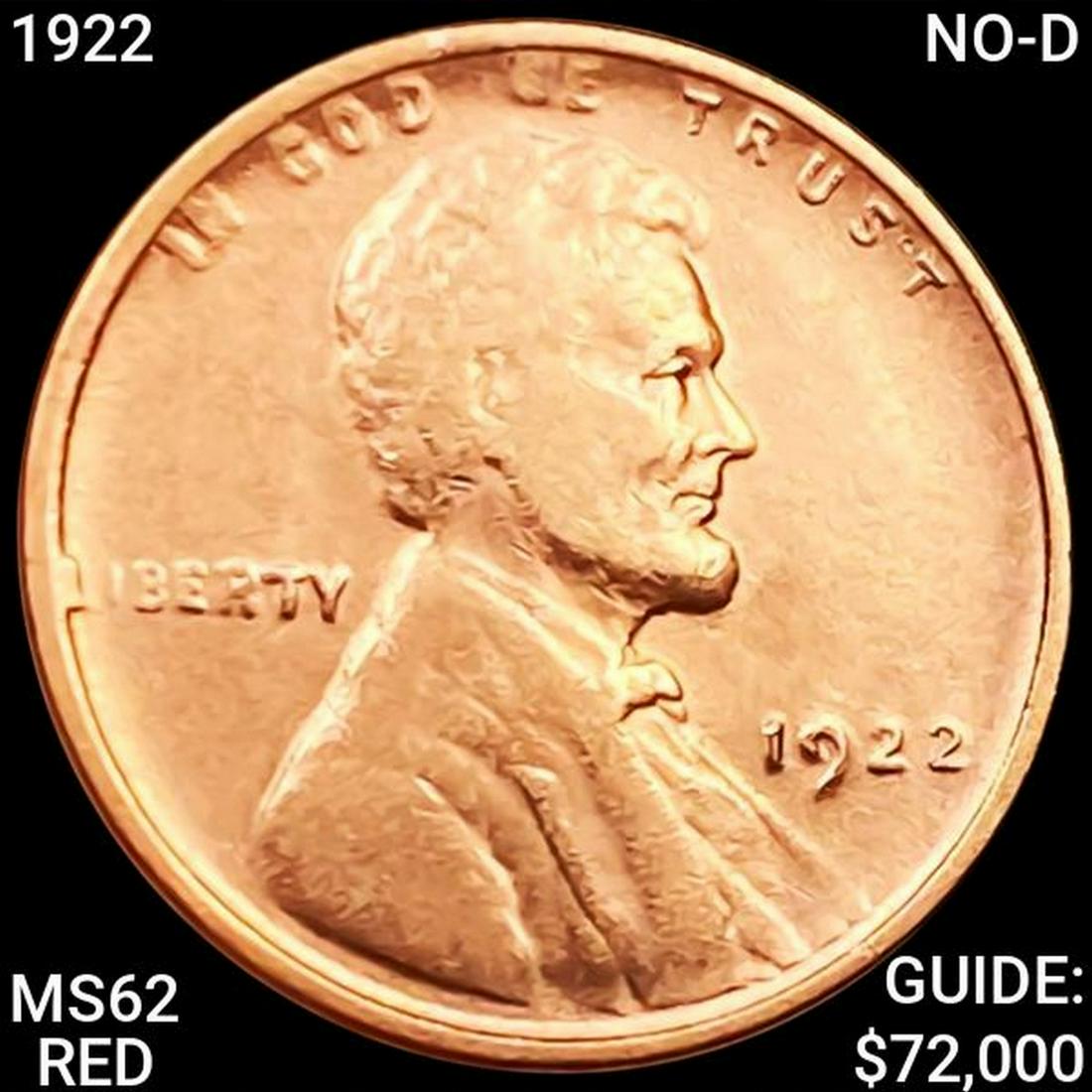 1922 No D Lincoln Wheat Cent UNC RED (1 of 2)