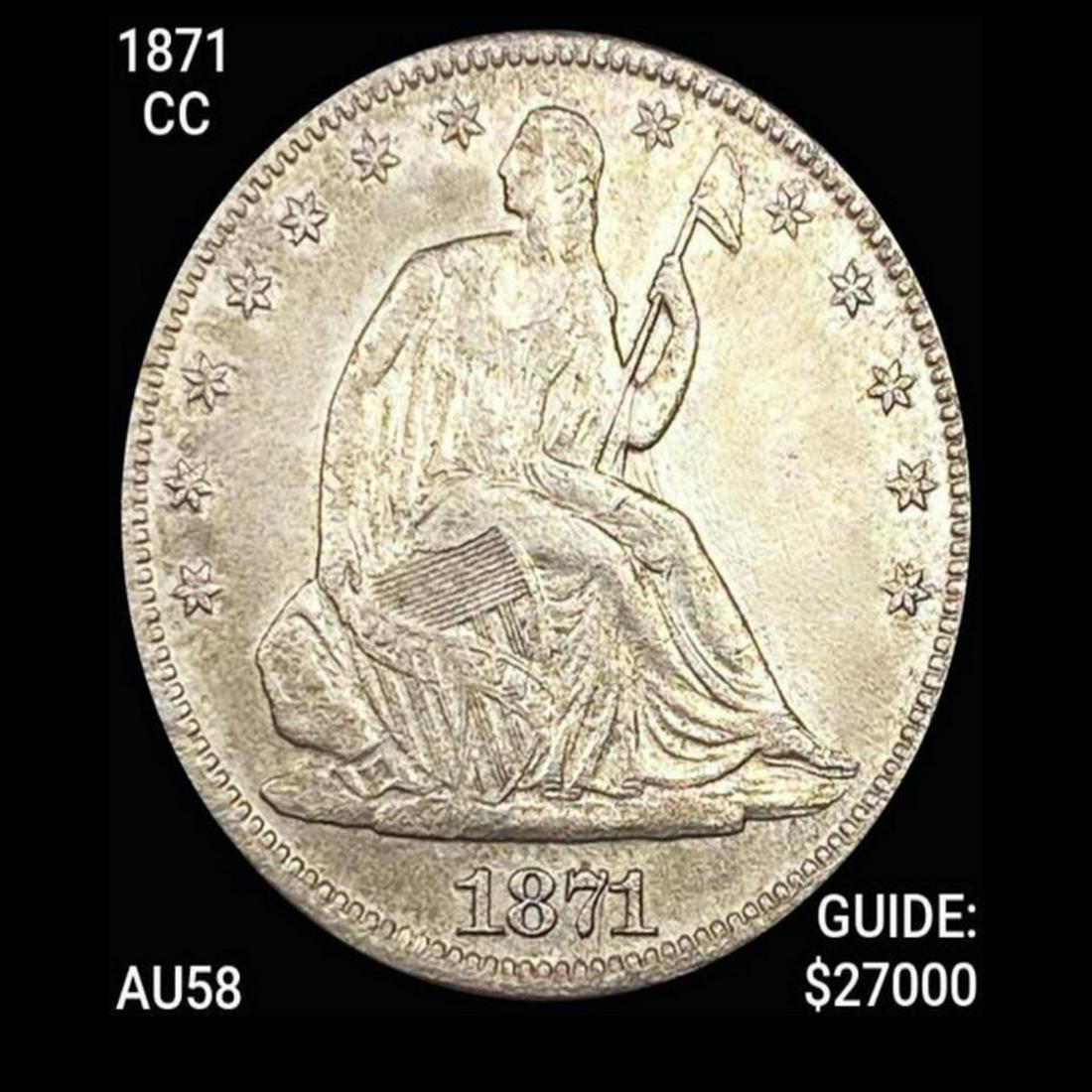 1871-CC Seated Liberty Half Dollar CHOICE AU (1 of 2)