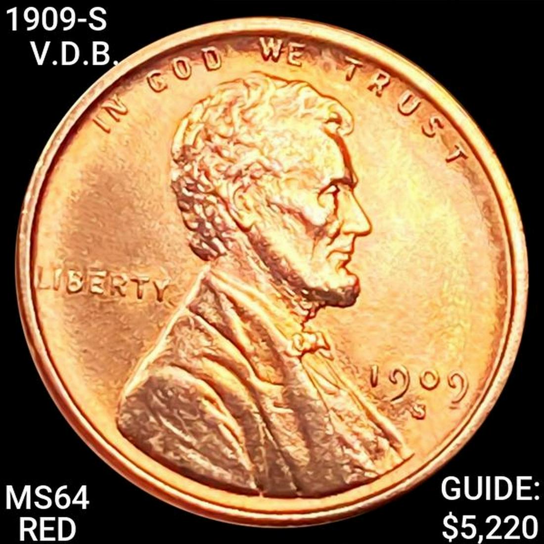 1909-S V.D.B. Lincoln Wheat Cent MS64 RD (1 of 2)