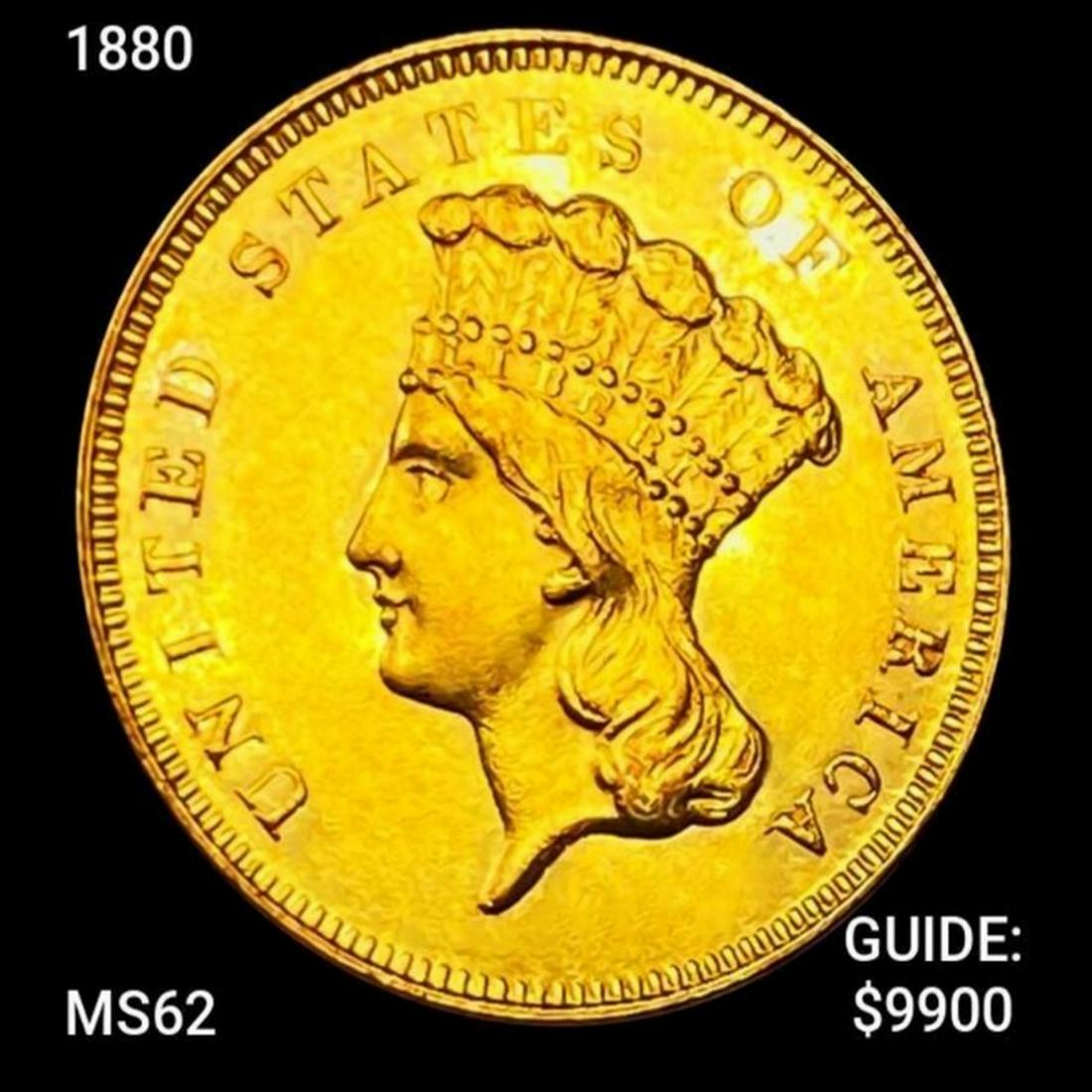 1880 $3 Gold Piece UNCIRCULATED (1 of 2)