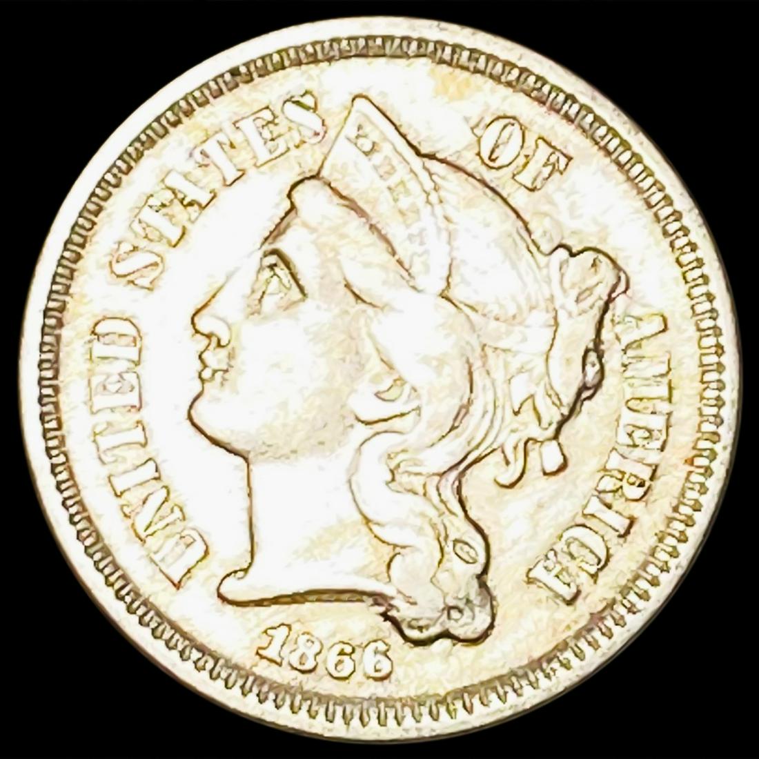 1866 Nickel Three Cent UNCIRCULATED (1 of 2)