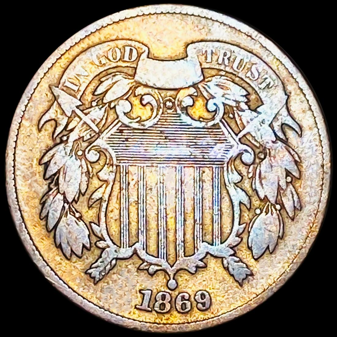 1869 Two Cent Piece LIGHTLY CIRCULATED (1 of 2)