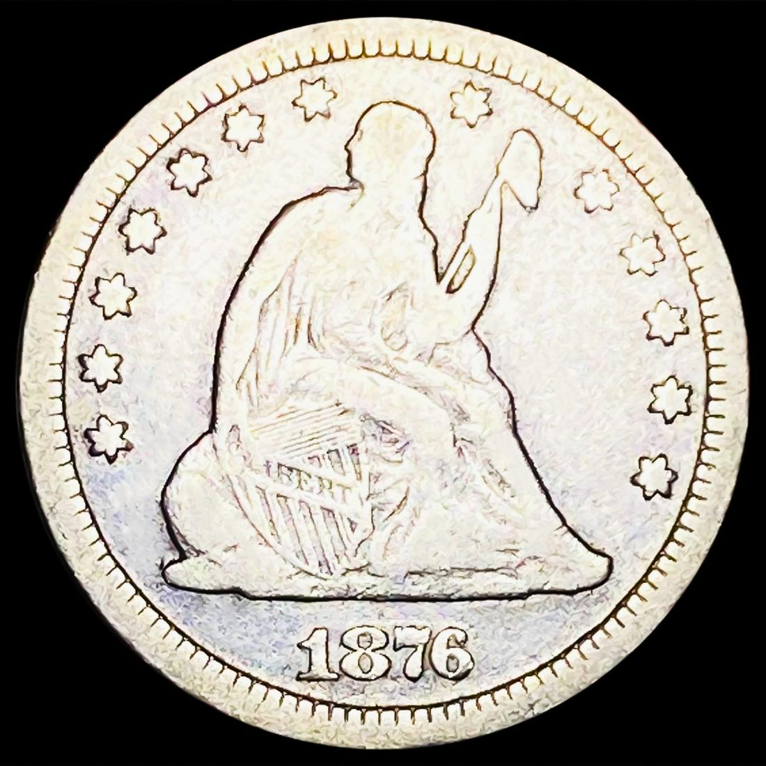 1876-CC Seated Liberty Quarter NICELY CIRCULATED (1 of 2)