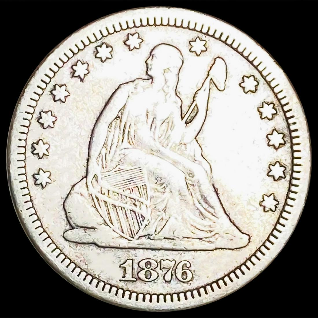 1876-CC Seated Liberty Quarter LIGHTLY CIRCULATED (1 of 2)