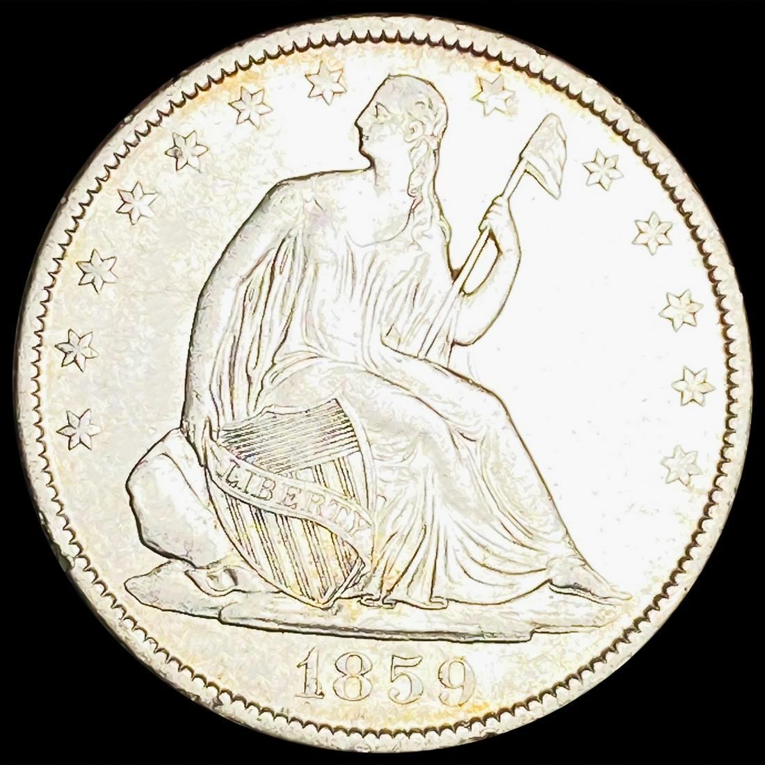 1859-O Seated Liberty Half Dollar CLOSELY UNC (1 of 2)