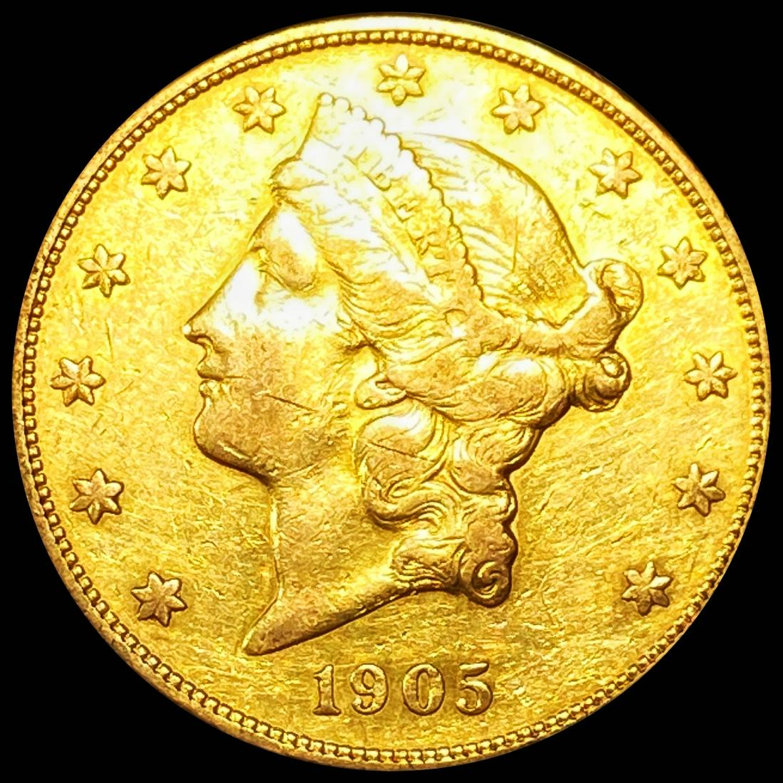 1905-S $20 Gold Double Eagle CLOSELY UNCIRCULATED (1 of 2)