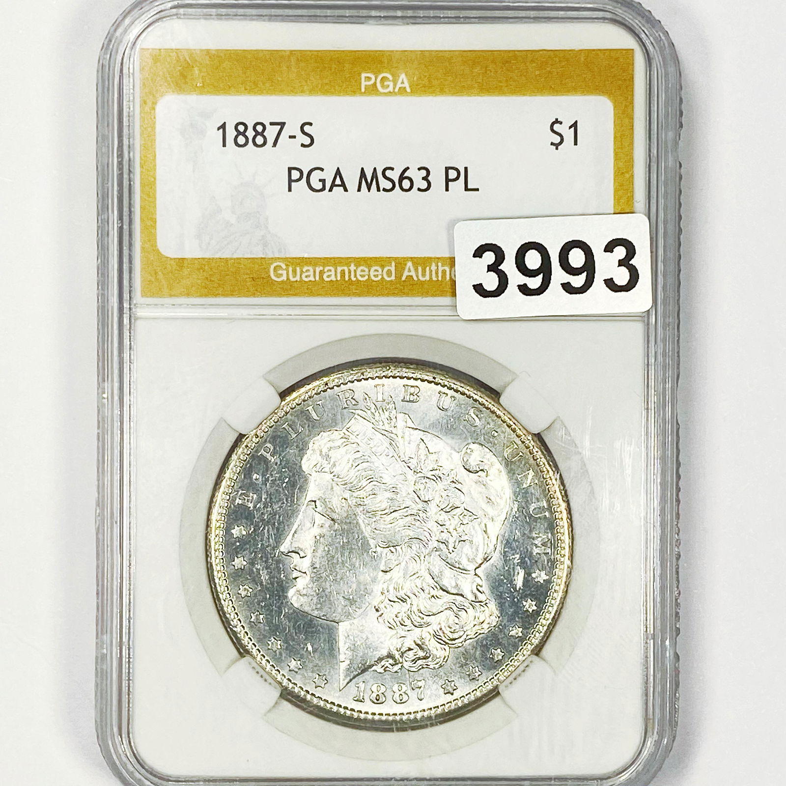 1887-S Morgan Silver Dollar PGA - MS63 PL (1 of 2)