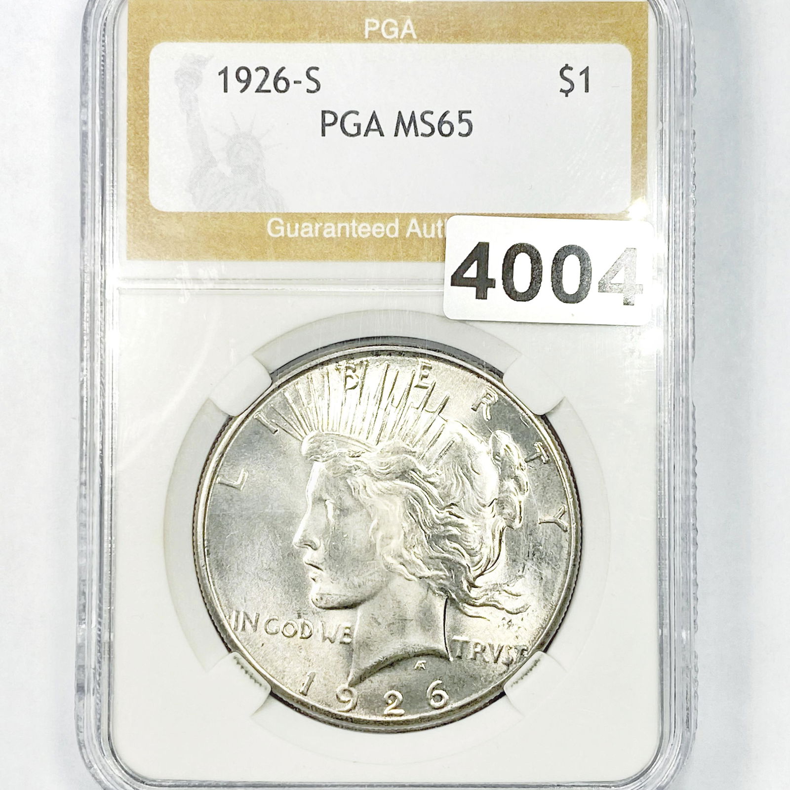 1926-S Silver Peace Dollar PGA - MS65 (1 of 2)