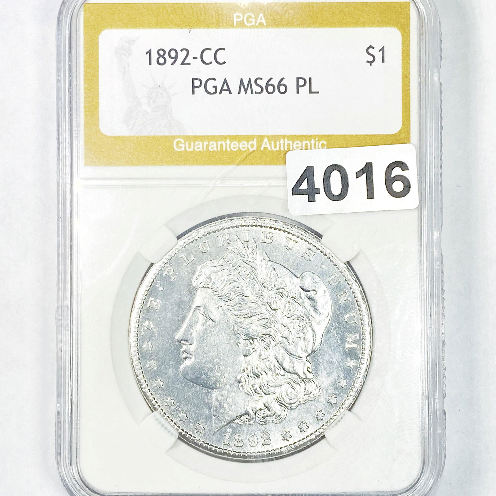 1892-CC Morgan Silver Dollar PGA - MS66 PL (1 of 2)