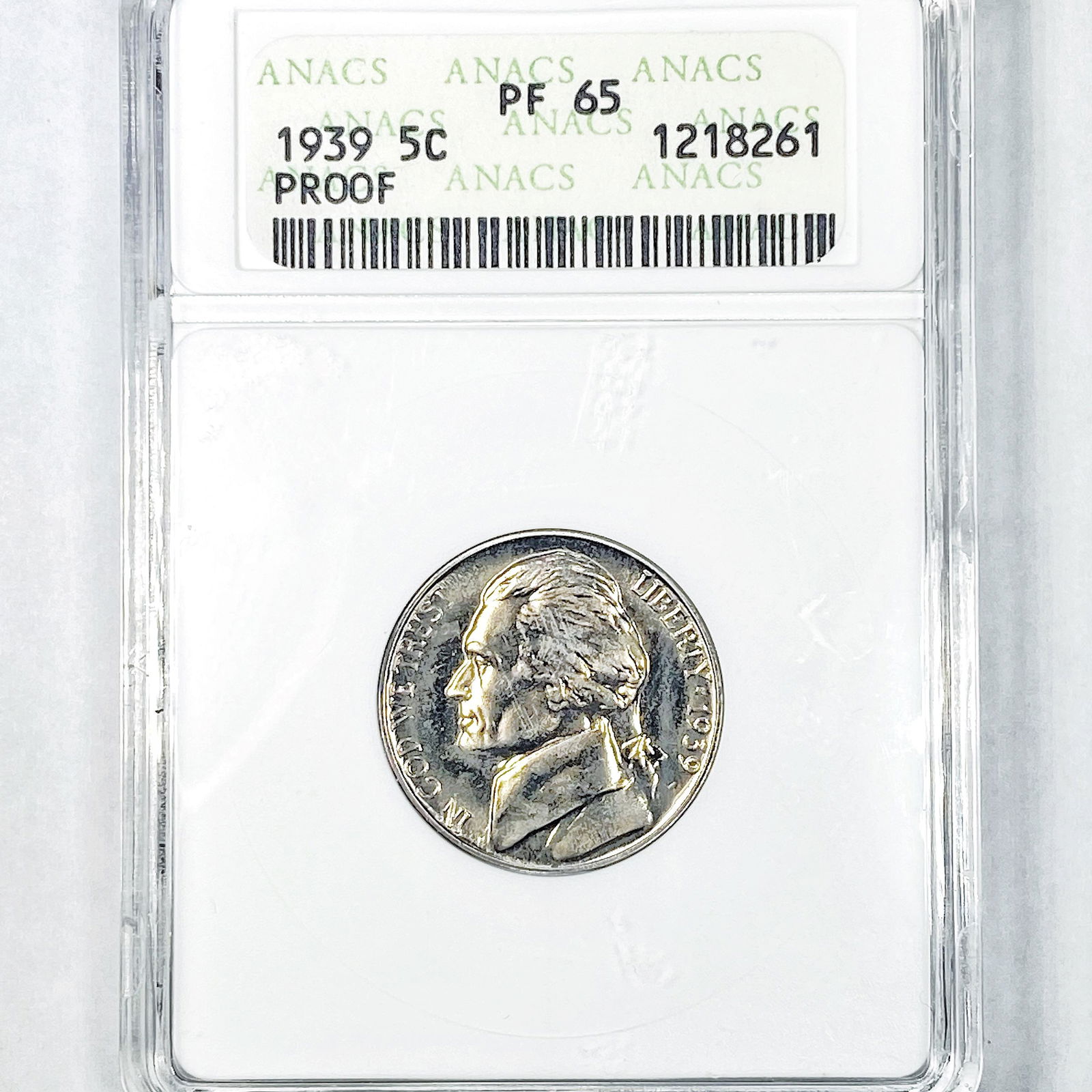 1939 Jefferson Nickel ANACS - PF65 (1 of 2)
