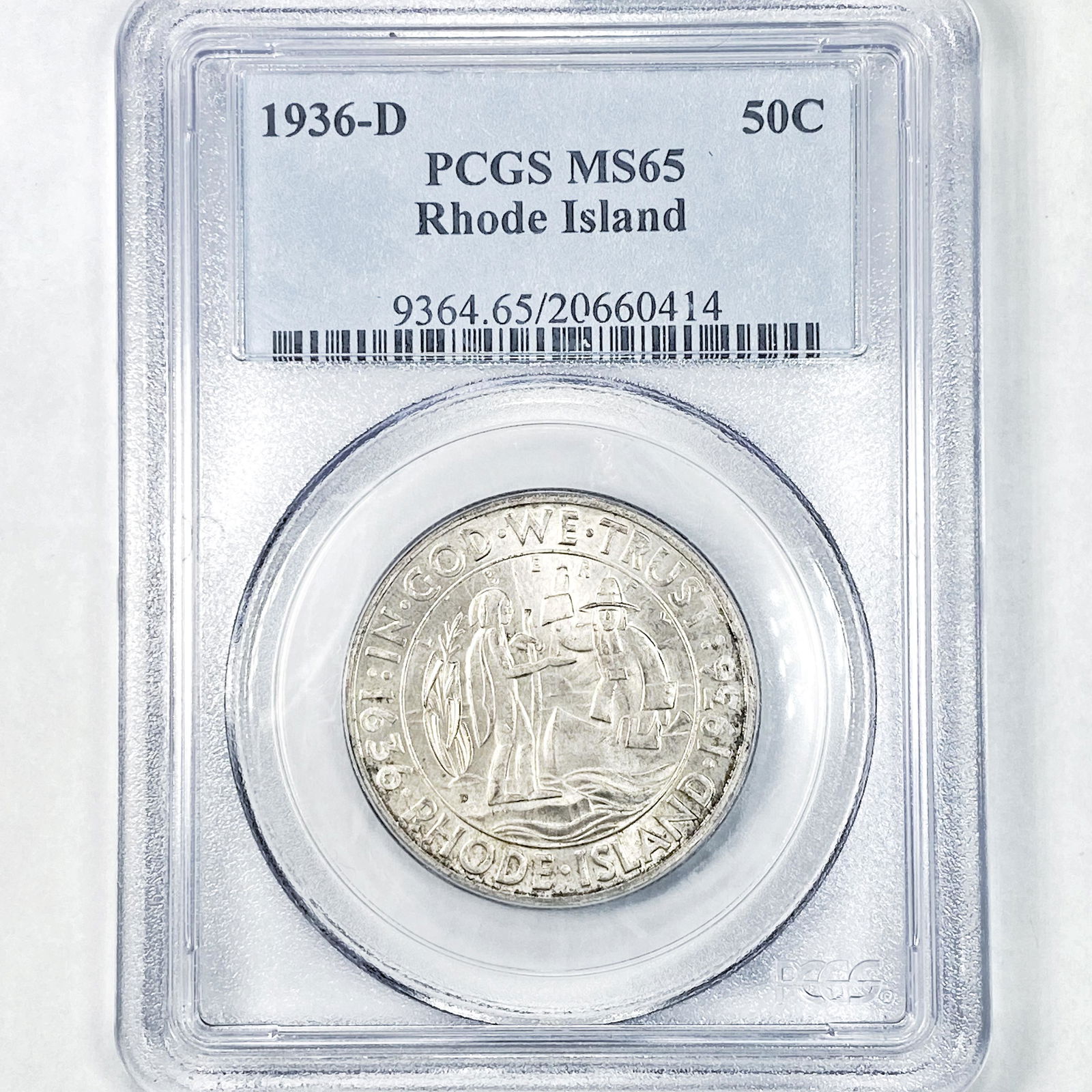 1936-D Rhode Island Half Dollar PCGS - MS65 (1 of 2)