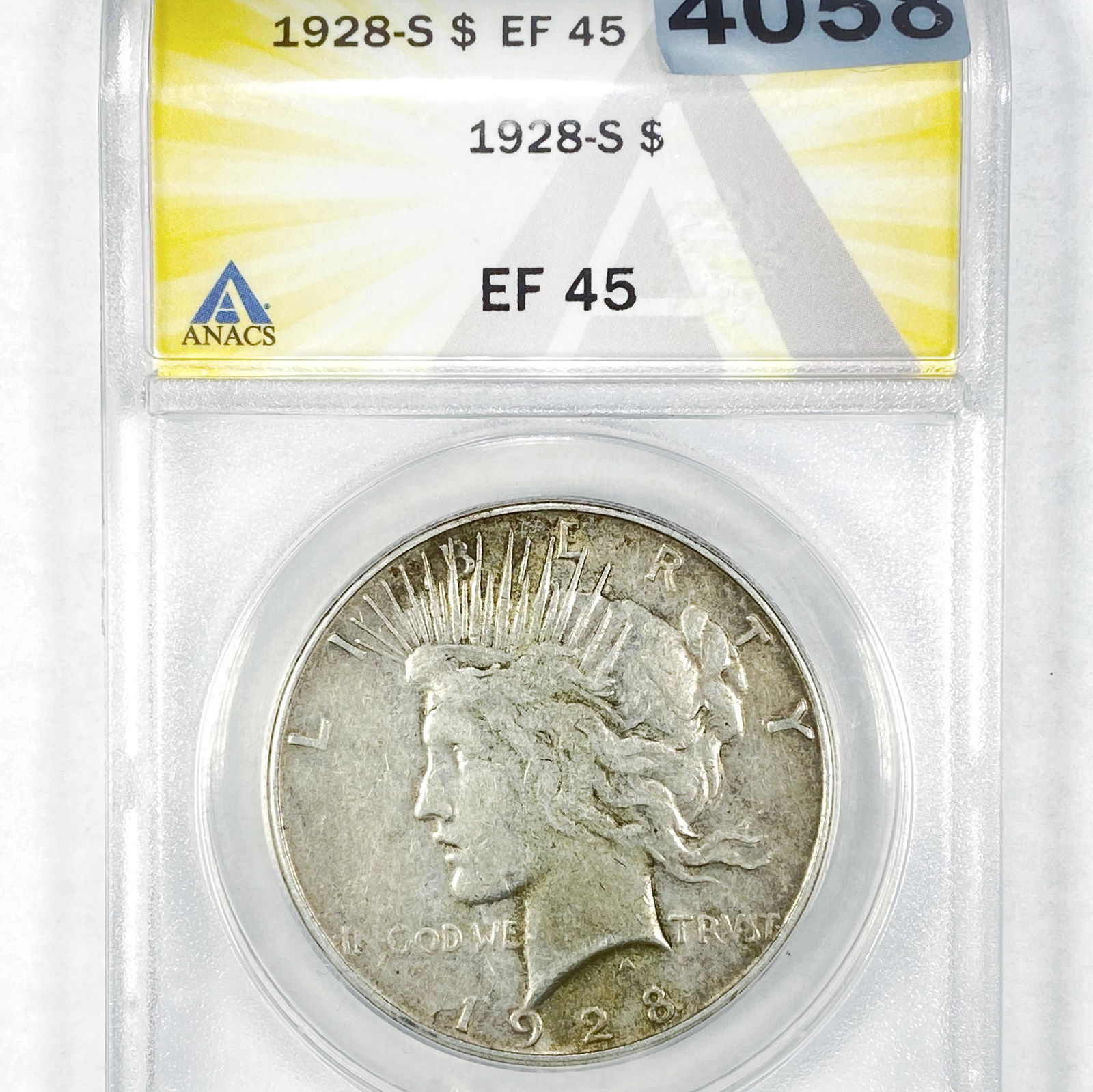 1928-S Silver Peace Dollar ANACS - EF45 (1 of 2)