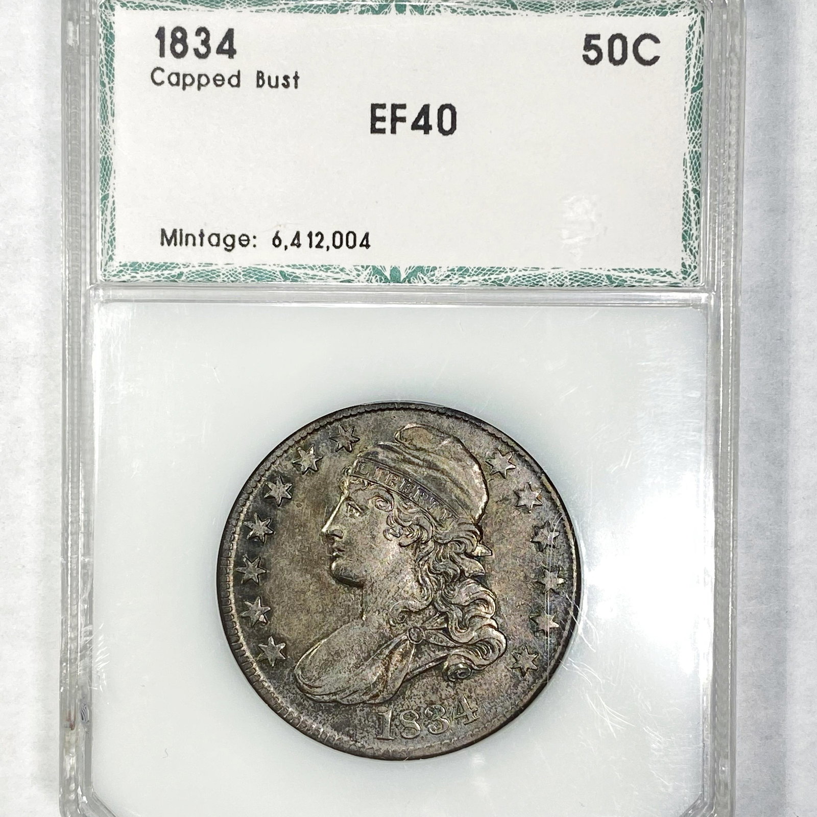 1834 Capped Bust Half Dollar PCI - EF40 (1 of 2)