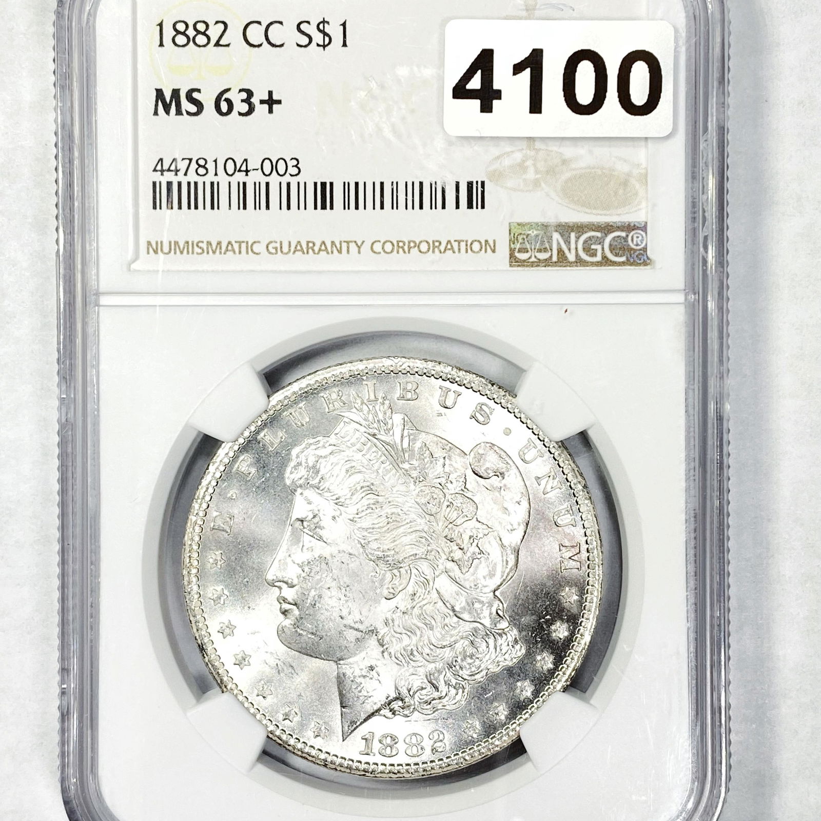 1882-CC Morgan Silver Dollar NGC - MS63+ (1 of 2)