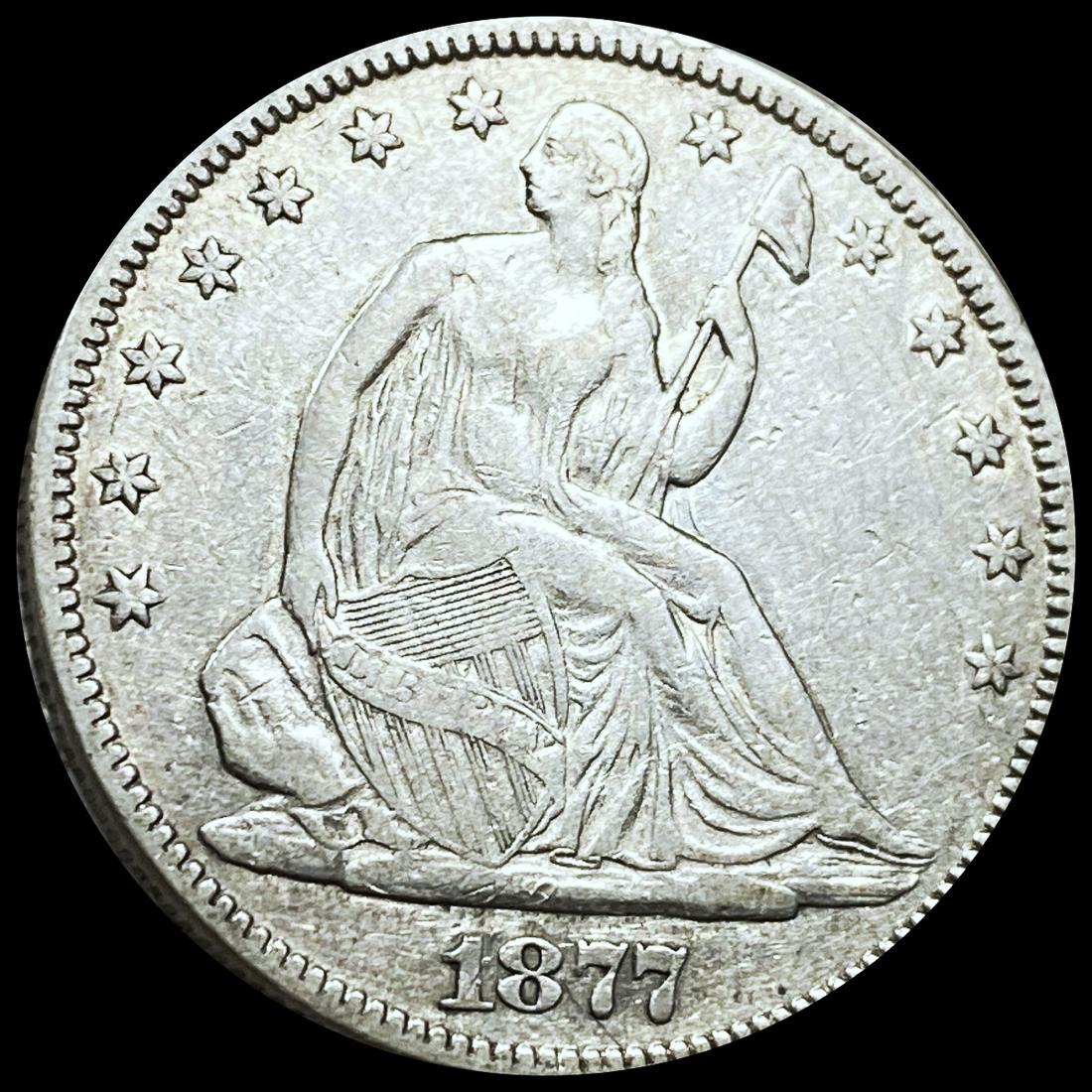 1877 Seated Liberty Half Dollar NEARLY UNC (1 of 2)