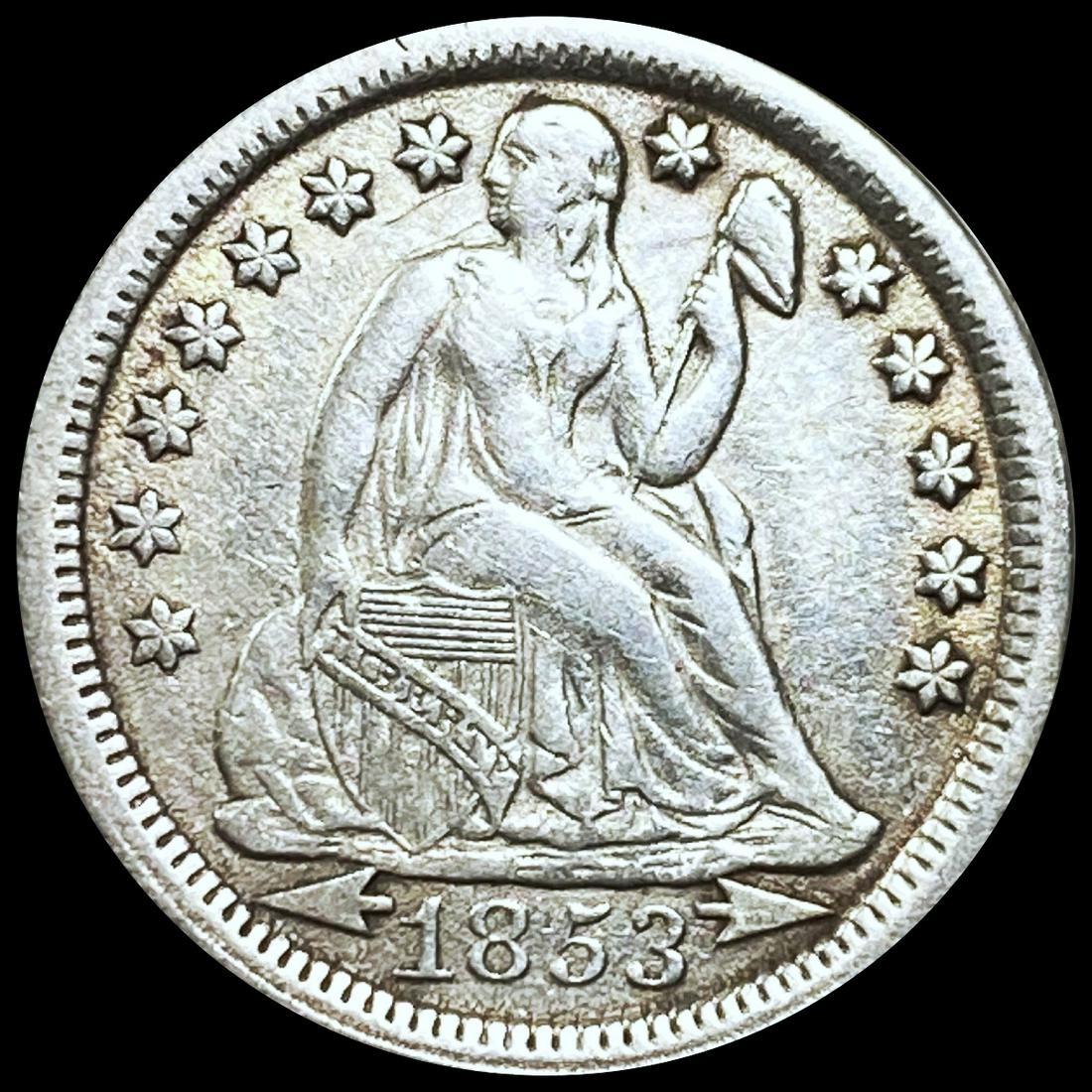 1853 Seated Liberty Dime CLOSELY UNCIRCULATED (1 of 2)