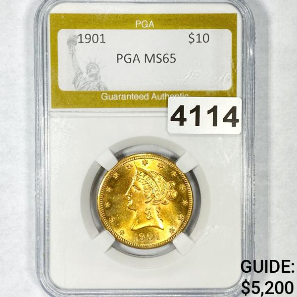 1901 $10 Gold Eagle PGA - MS65 (1 of 2)