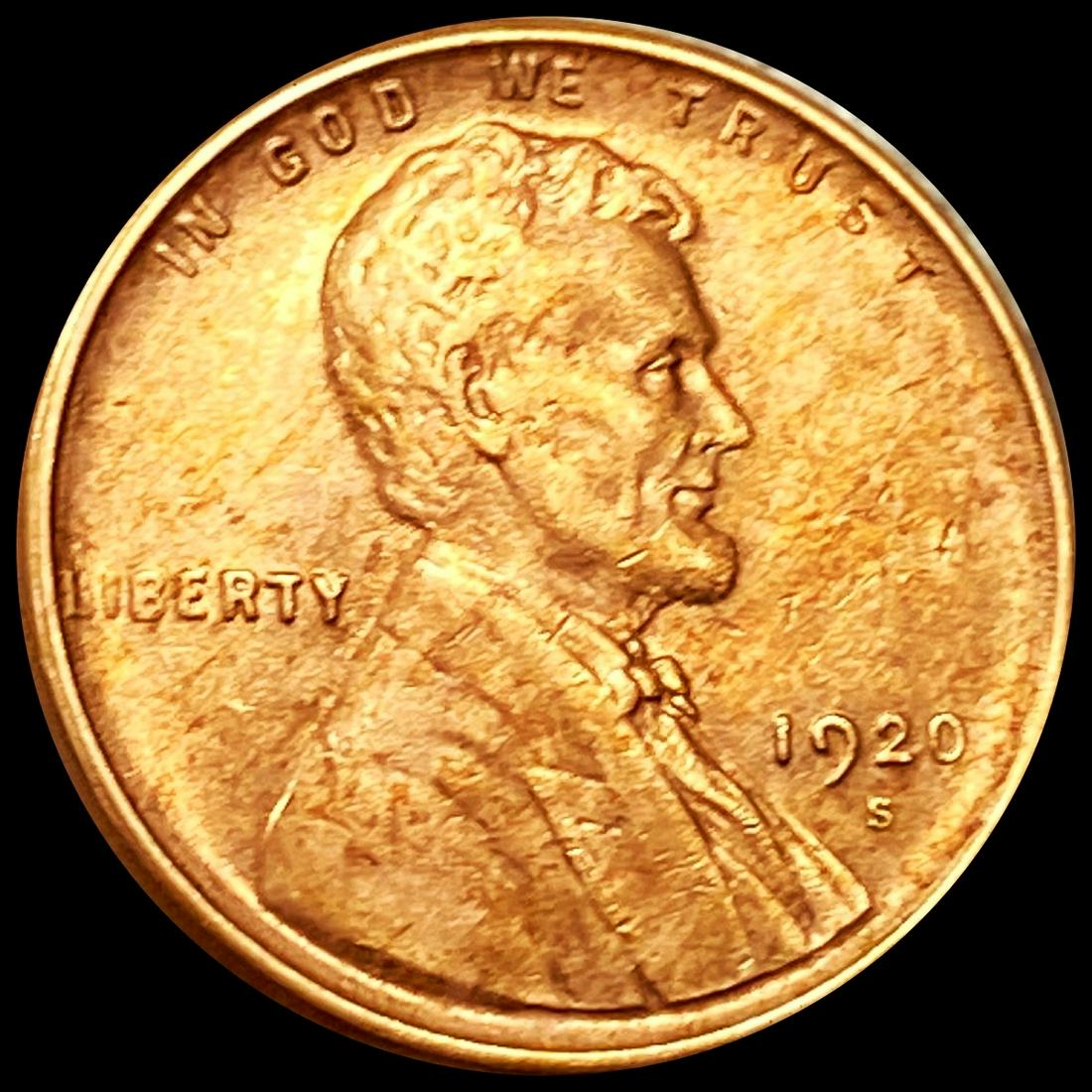 1920-S Wheat Cent CLOSELY UNCIRCULATED (1 of 2)