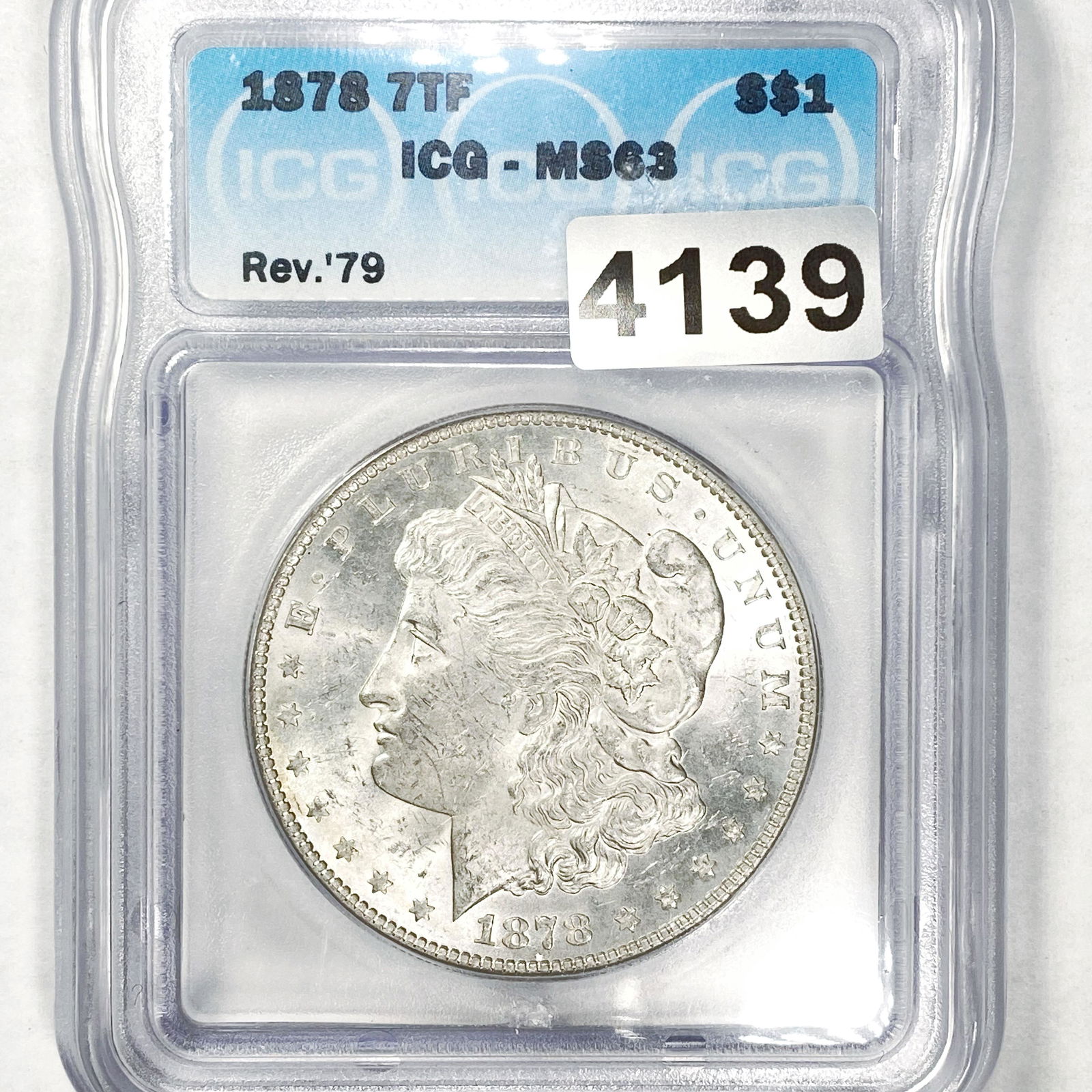 1878 7TF Morgan Silver Dollar ICG - MS63 (1 of 2)