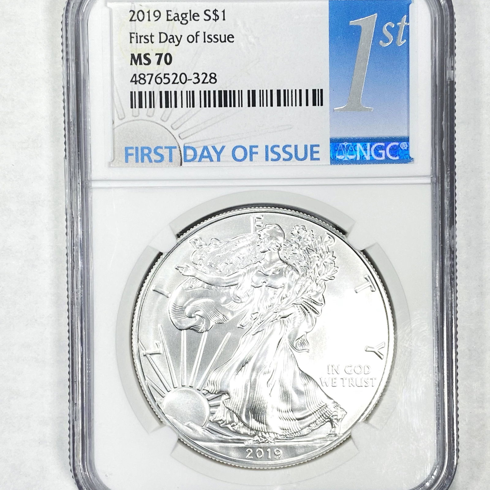 2019 Silver Eagle Dollar 1st Day Iss NGC - MS70 (1 of 2)