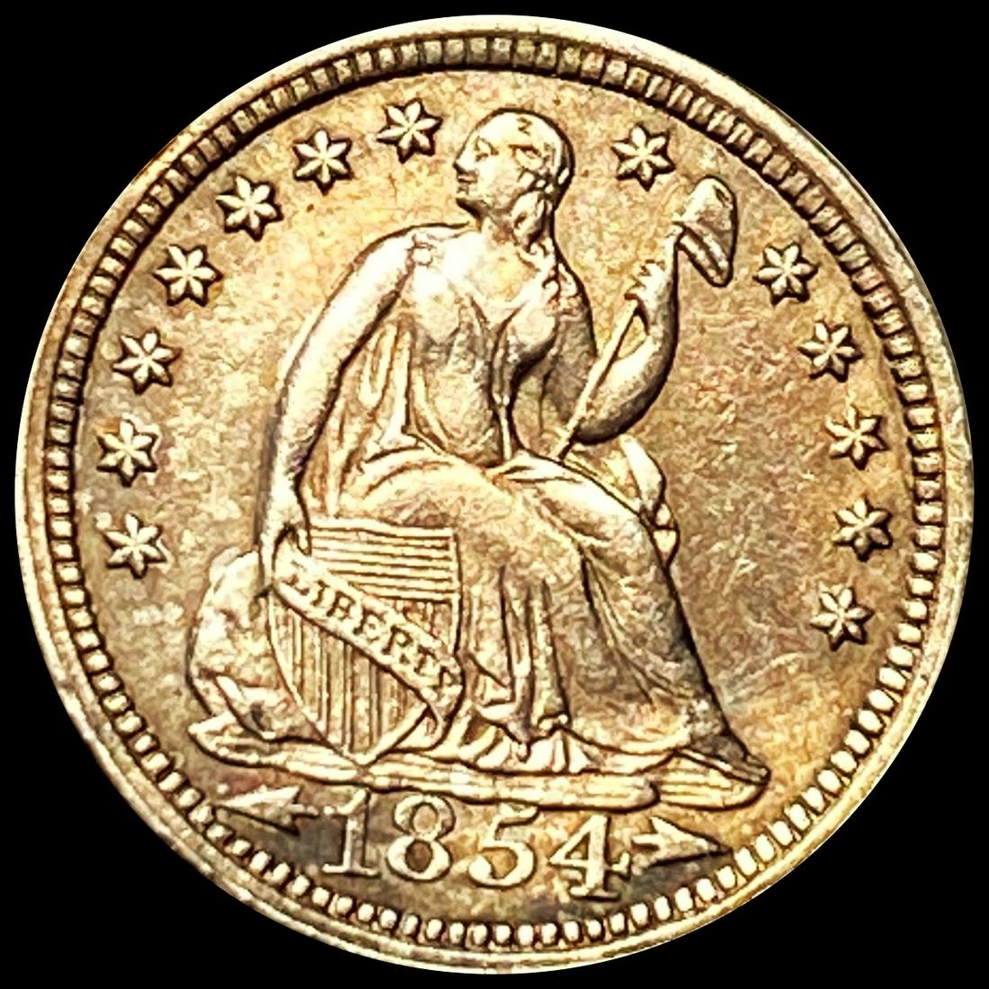 1854 Seated Liberty Half Dime LIGHTLY CIRCULATED (1 of 2)