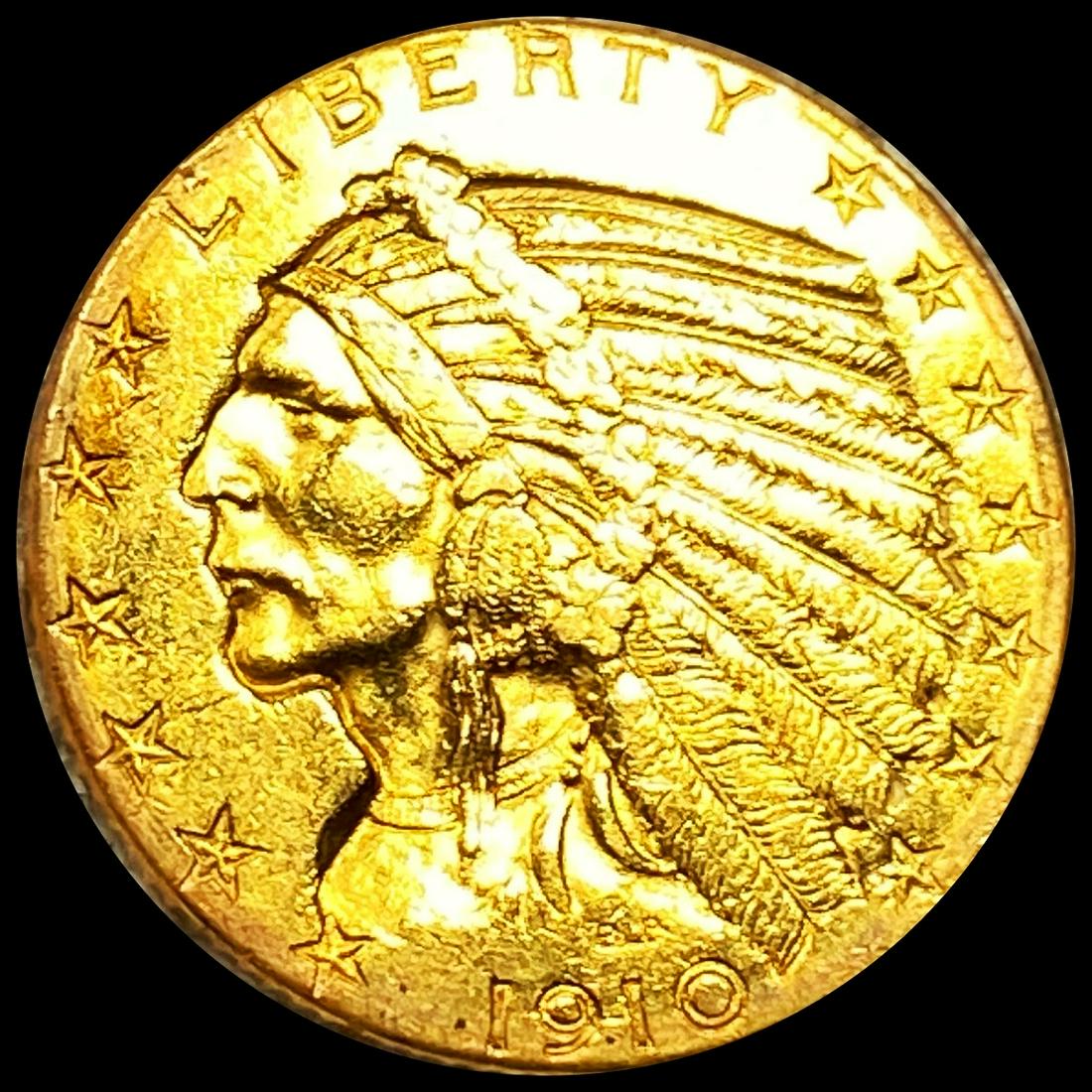 1910-D $5 Gold Half Eagle NEARLY UNCIRCULATED (1 of 2)