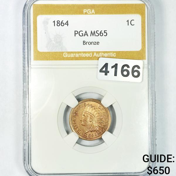 1864 Bronze Indian Head Cent PGA - MS65 (1 of 2)