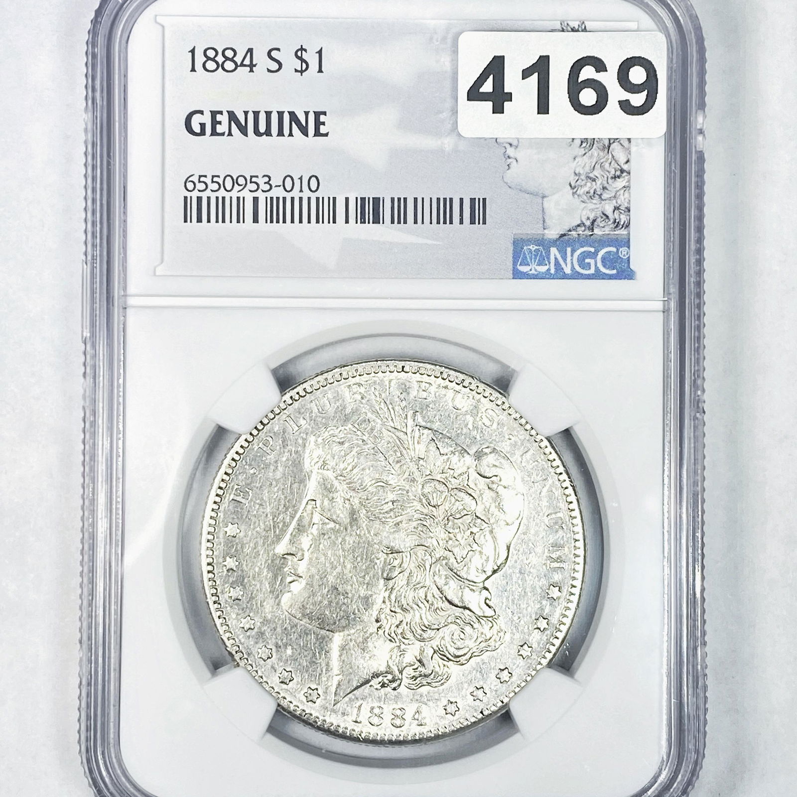 1884-S Morgan Silver Dollar NGC - GENUINE (1 of 2)