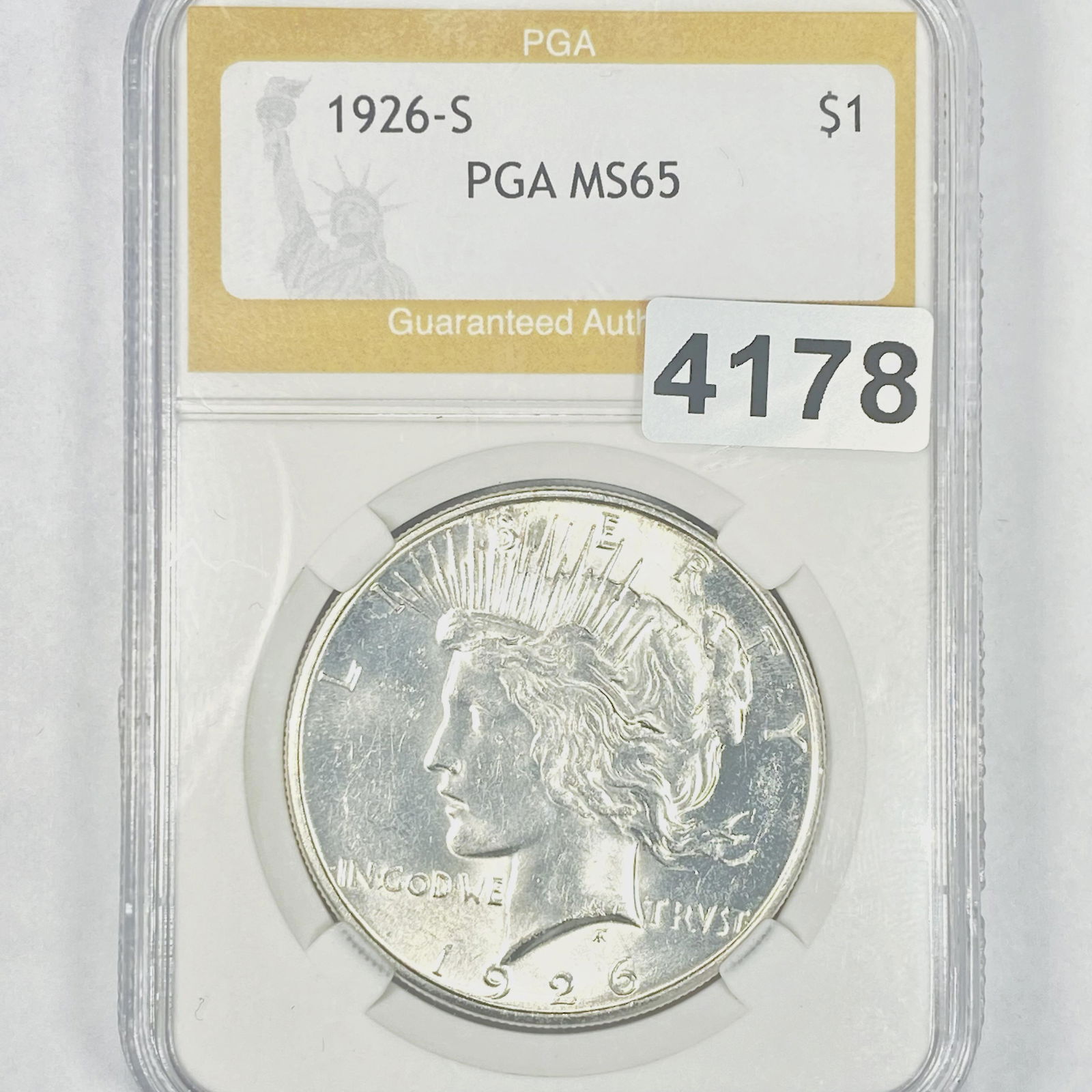 1926-S Silver Peace Dollar PGA - MS65 (1 of 2)