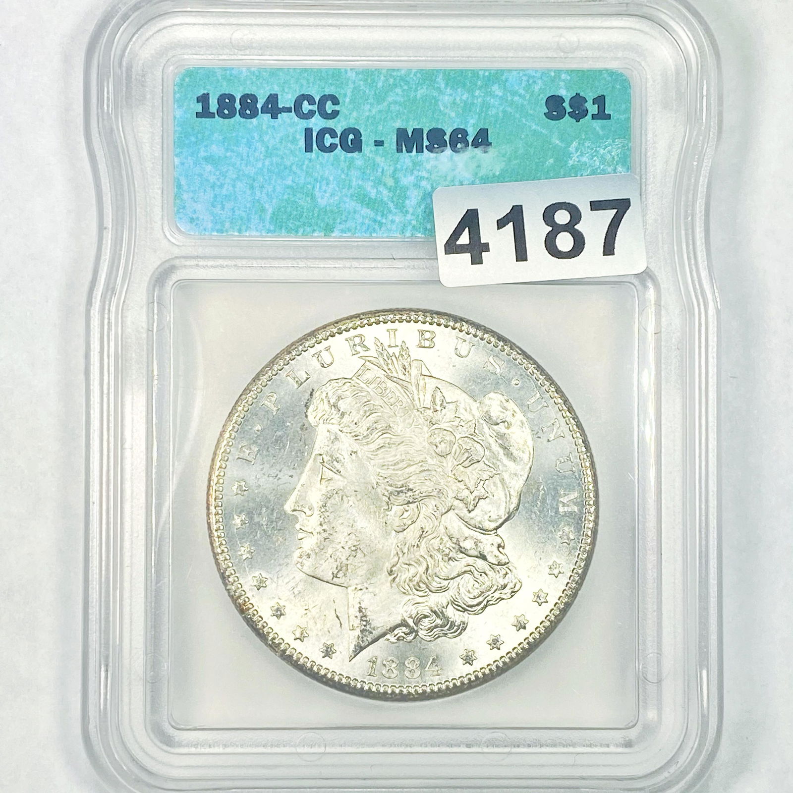 1884-CC Morgan Silver Dollar ICG - MS64 (1 of 2)