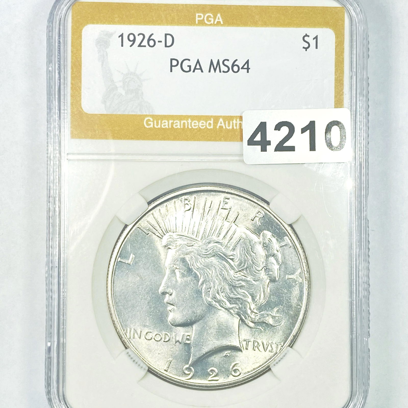 1926-D Silver Peace Dollar PGA - MS64 (1 of 2)