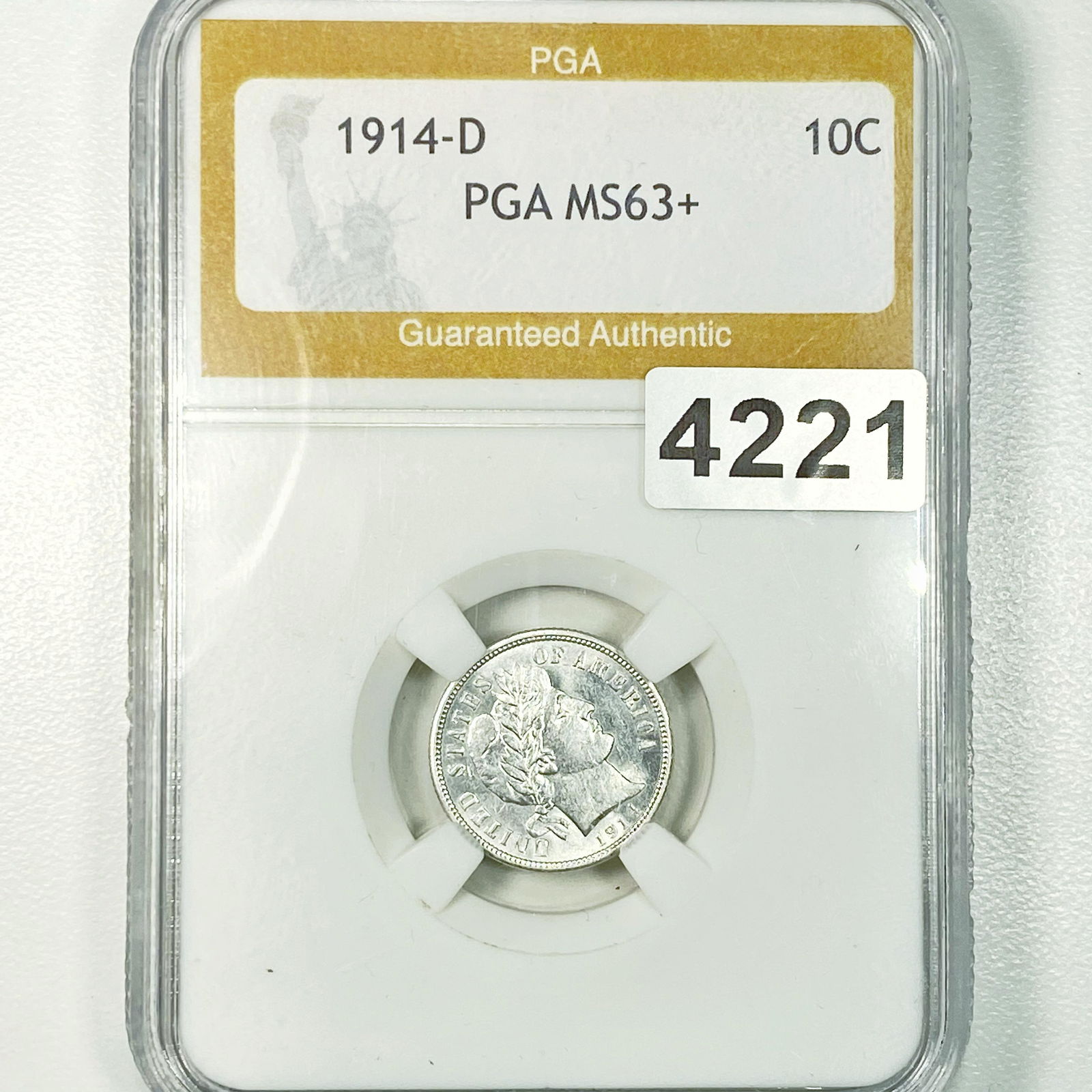 1914-D Barber Dime PGA - MS63+ (1 of 2)