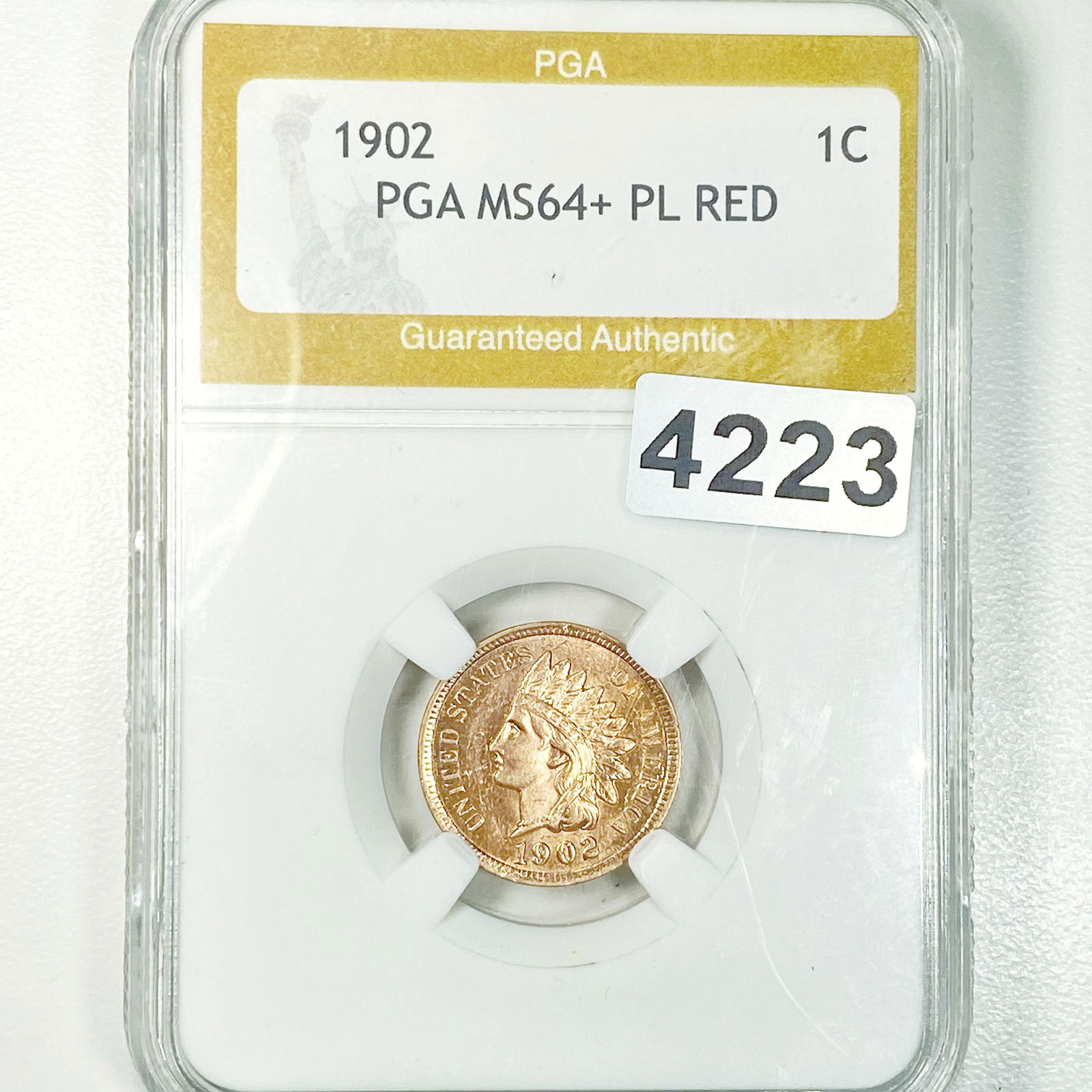 1902 Indian Head Cent PGA - MS64+ PL RED (1 of 2)