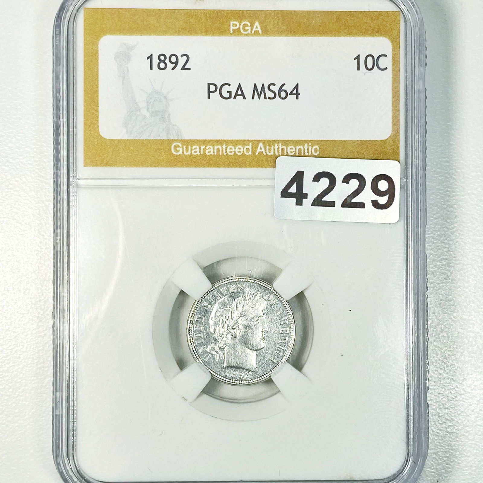 1892 Barber Dime PGA - MS64 (1 of 2)