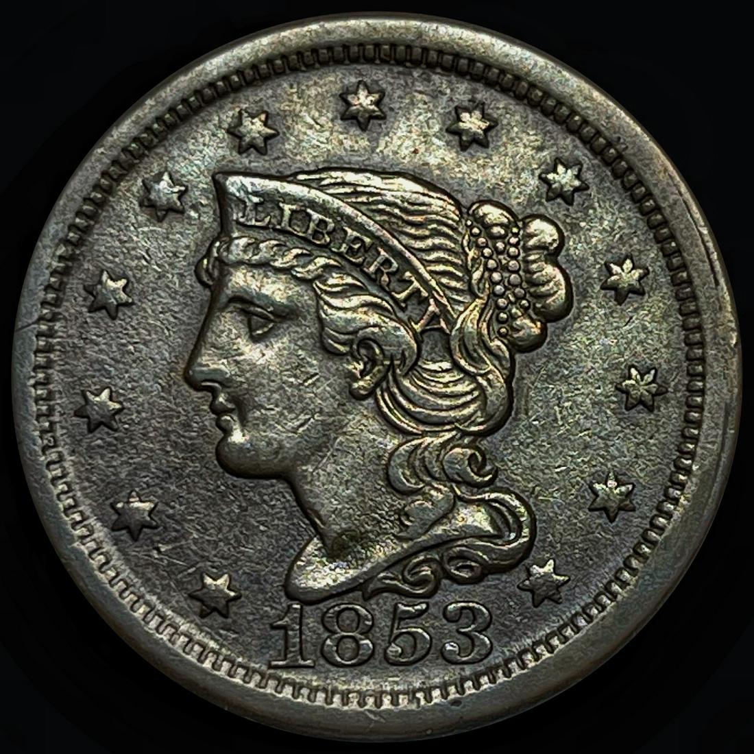 1853 Braided Hair Large Cent UNCIRCULATED (1 of 2)