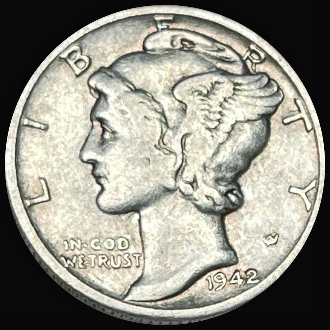 1942/1-D Mercury Dime LIGHTLY CIRCULATED (1 of 2)