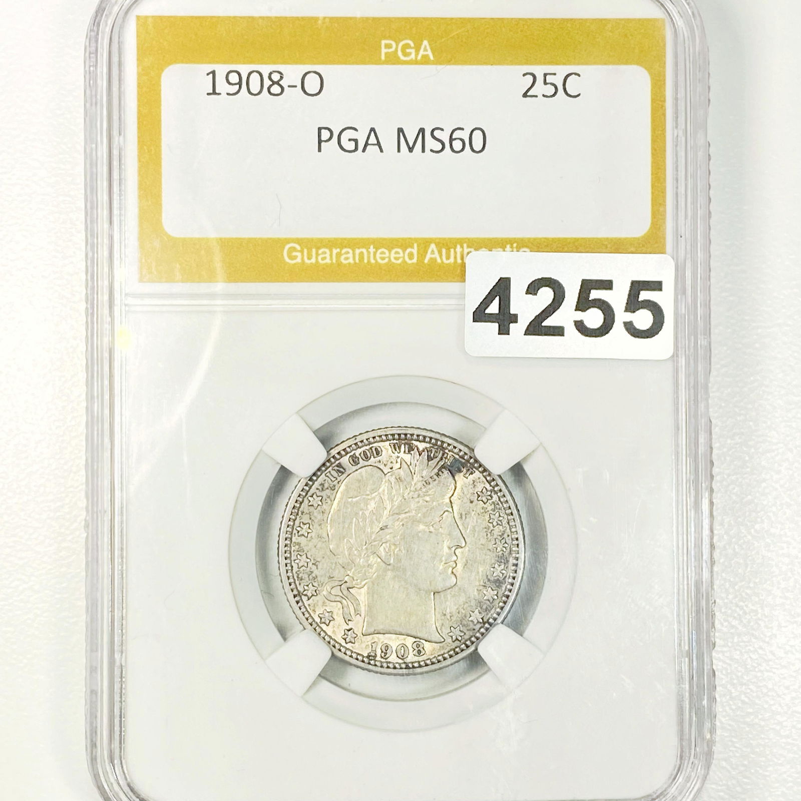 1908-O Barber Quarter PGA - MS60 (1 of 2)