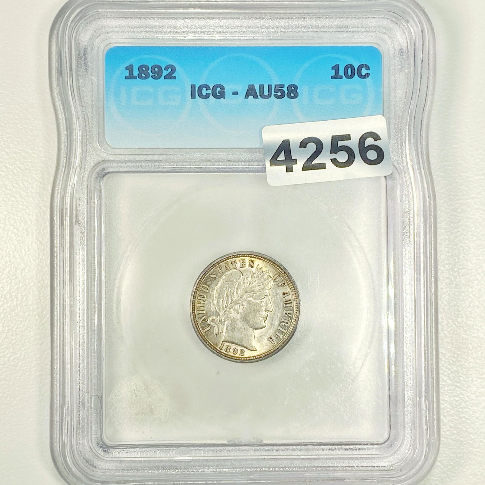 1892 Barber Dime ICG - AU58 (1 of 2)