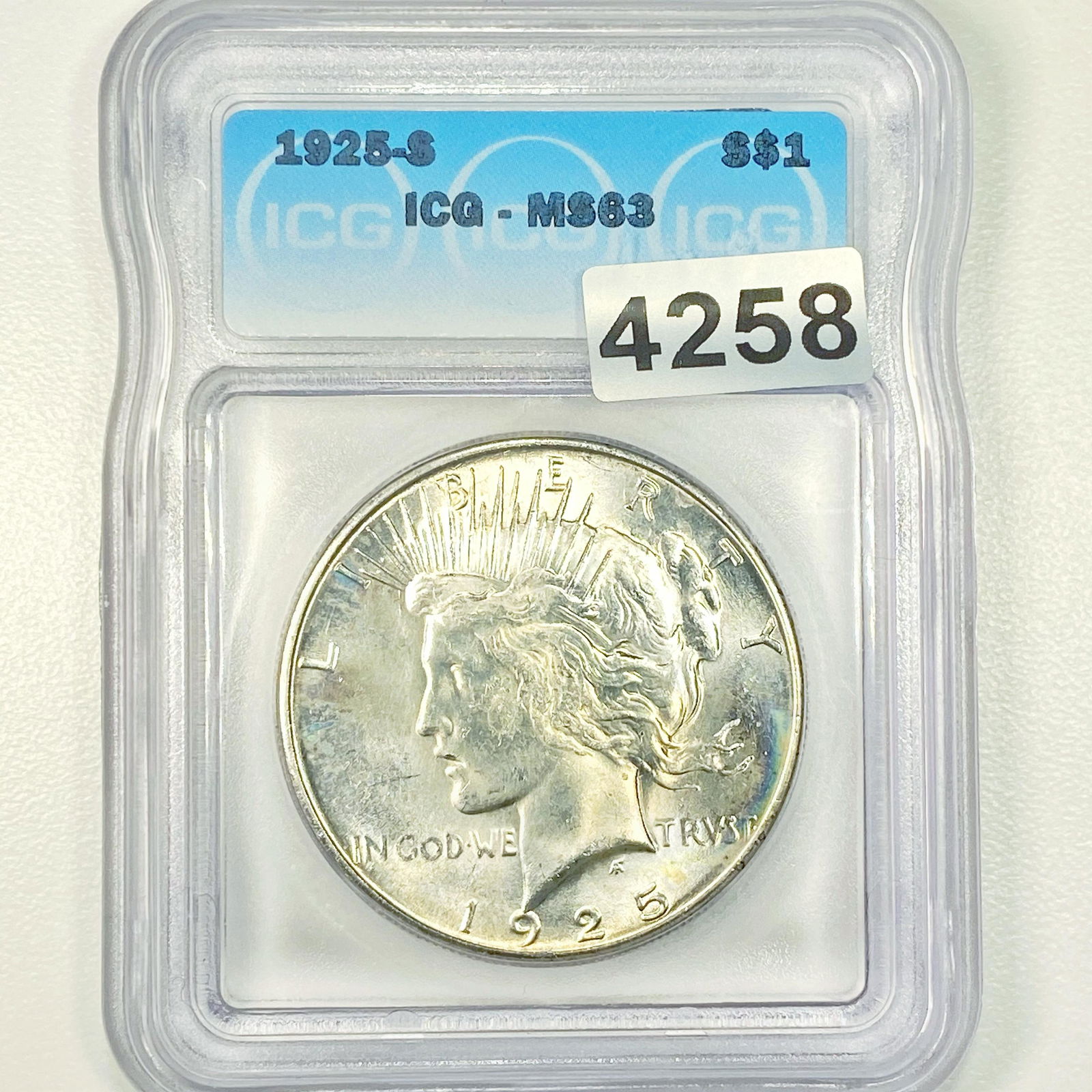 1925-S Silver Peace Dollar ICG - MS63 (1 of 2)