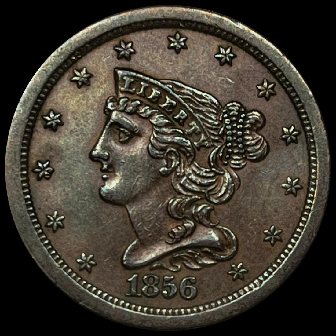 1856 Braided Hair Half Cent CLOSELY UNCIRCULATED (1 of 2)