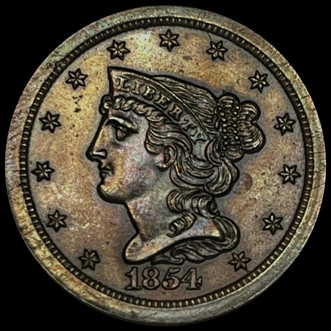 1854 Braided Hair Half Cent UNCIRCULATED (1 of 2)