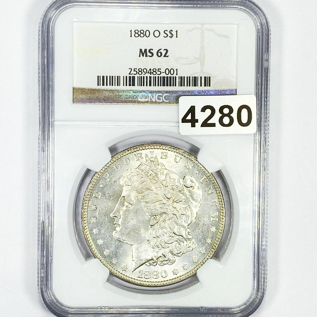 1880-O Morgan Silver Dollar NGC - MS62 (1 of 2)