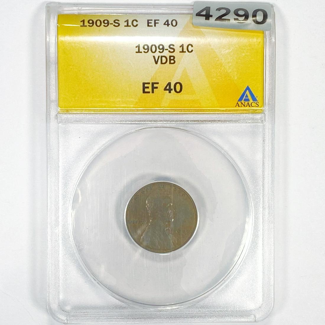 1909-S Wheat Cent ANACS - EF40 (1 of 2)