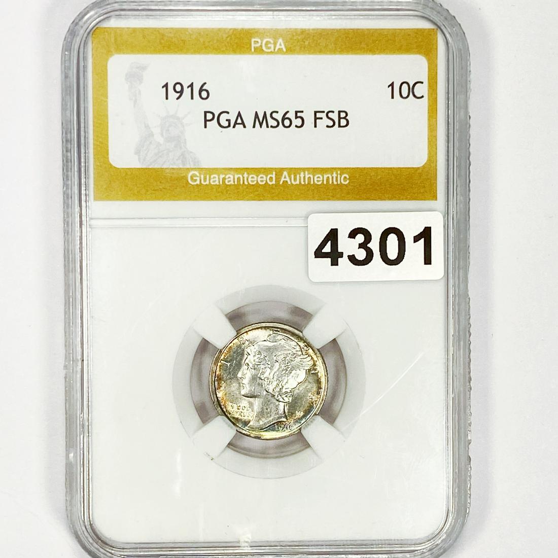 1916 Mercury Dime PGA - MS65 FSB (1 of 2)